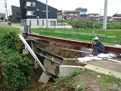 災害調査：県道中条田川線